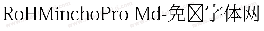 RoHMinchoPro Md字体转换